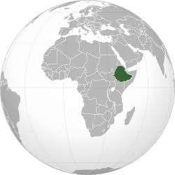 Map: Ethiopia in Africa