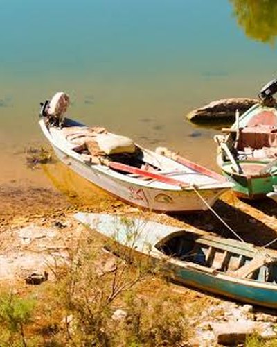 Boats on a Rift Valley lake